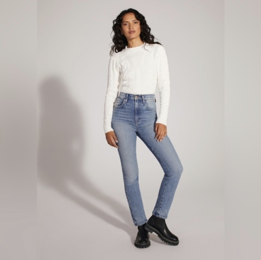 FAVORITE DAUGHTER Jeans Valentina Super High Rise Cigarette Ankle Size 34 $198